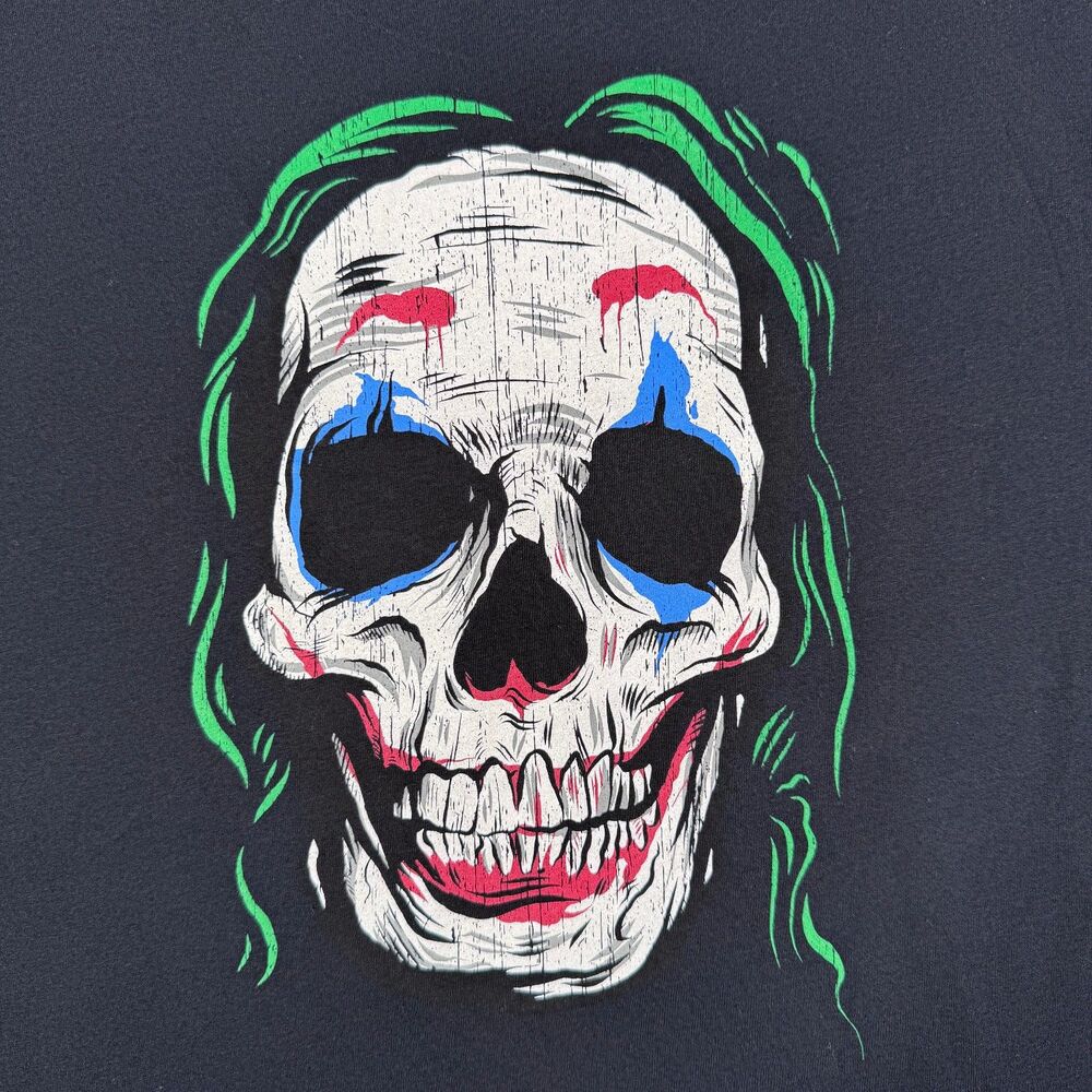 Zero Foxtrot T-Shirt Men Large Black Skull Joker Batman